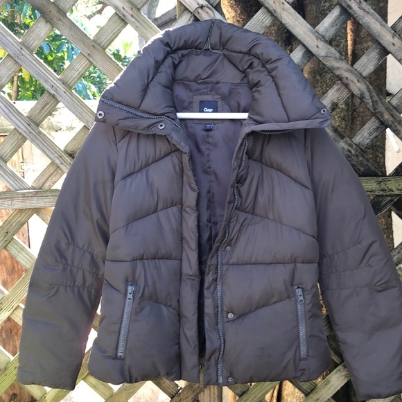 Gap Puffer Jacket Dark Gray Small - Picture 2 of 13